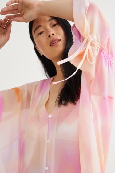 Damen - Kimono - gemustert - rosa