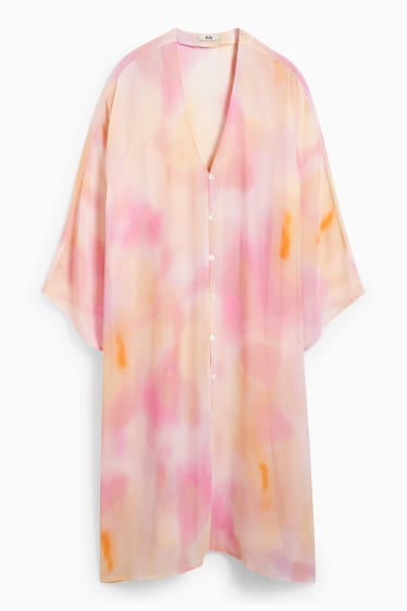 Women - Kimono - patterned - rose