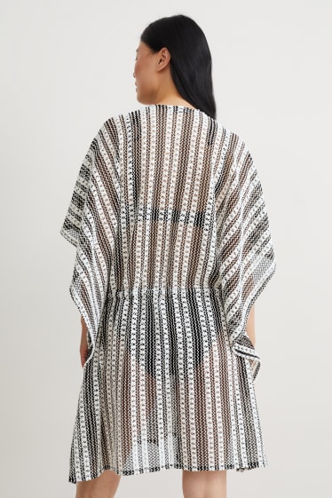 Dames - Kimono - gestreept - zwart