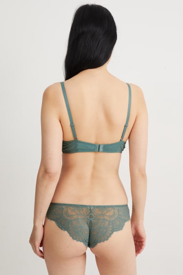 Donna - Reggiseno con ferretti - FULL COVERAGE - imbottito - verde