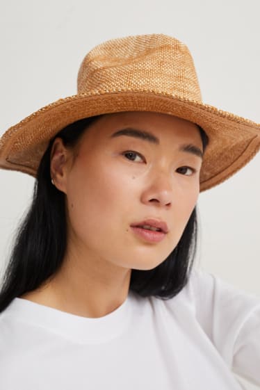 Mujer - Sombrero de paja - marrón claro