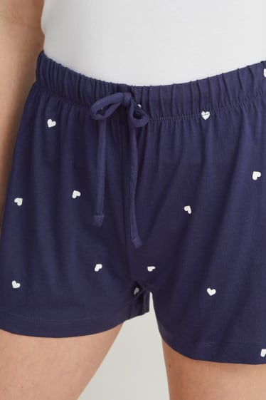 Damen - Multipack 2er - Pyjamashorts - hellbeige