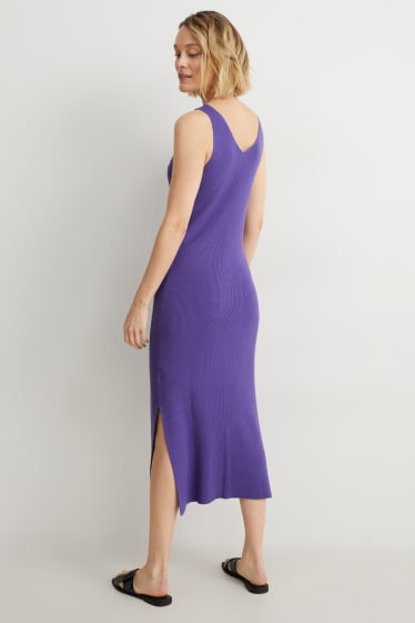 Femmes - Robe de maille - violet