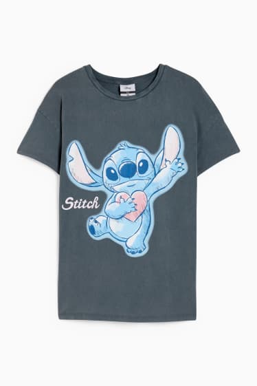 Donna - CLOCKHOUSE - t-shirt - Lilo & Stitch - grigio
