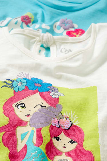 Bambine - Confezione da 2 - t-shirt - bianco