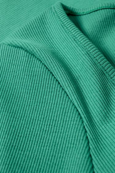 Damen - Basic-Langarmshirt - grün