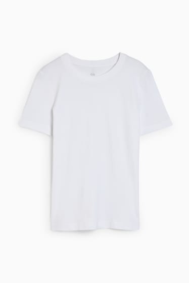 Damen - Basic-T-Shirt - weiß