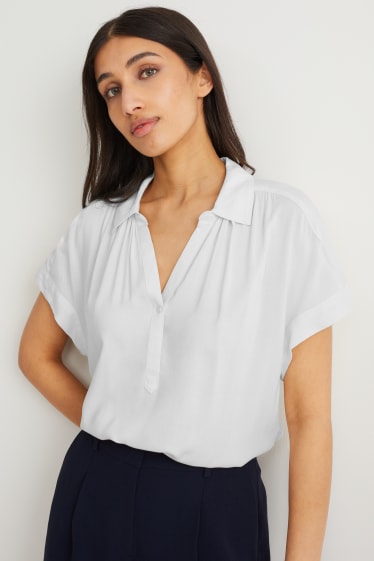 Damen - Bluse - cremeweiß