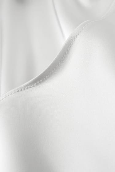 Femmes - Top en satin - blanc crème