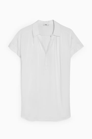 Damen - Bluse - cremeweiß