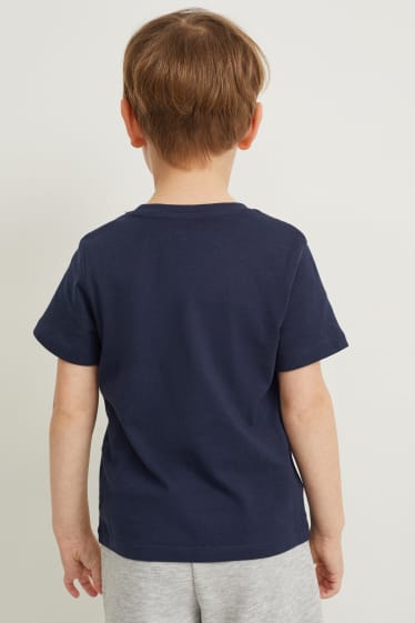 Niños - Pokémon - camiseta de manga corta - con brillos - azul oscuro