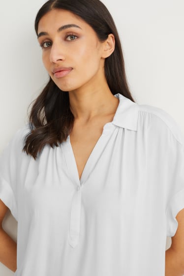 Damen - Bluse - cremeweiß