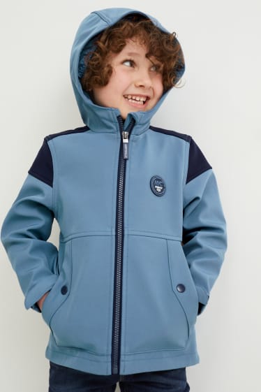 Children - Softshell jacket with hood - blue