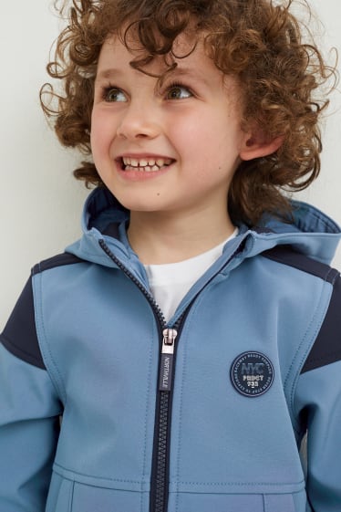 Children - Softshell jacket with hood - blue