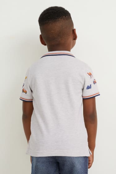 Kinder Jungen - Poloshirt - hellgrau-melange