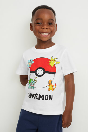 Niños - Pack de 2 - Pokémon - camisetas de manga corta - blanco