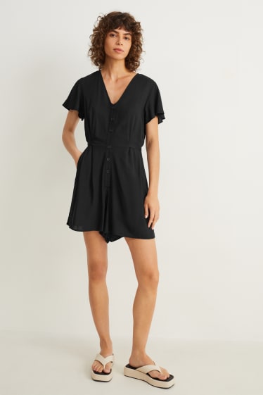 Damen - Playsuit - schwarz