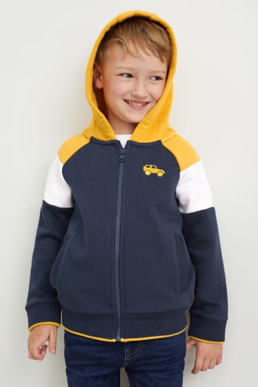 Kinder - Sweatjacke mit Kapuze - dunkelblau