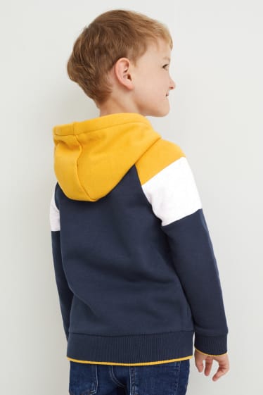 Bambini - Felpa con zip e cappuccio - blu scuro