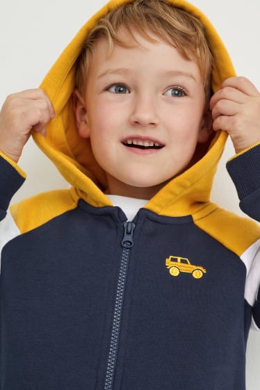 Bambini - Felpa con zip e cappuccio - blu scuro