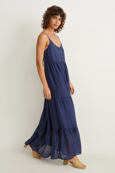 Women - A-line dress - dark blue