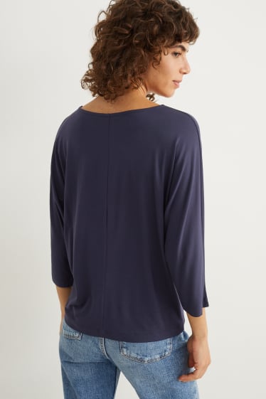 Dames - Longsleeve - donkerblauw
