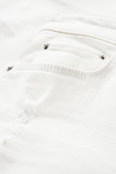 Uomo - Shorts di jeans - bianco