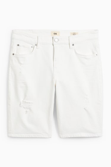 Herren - Jeans-Shorts - weiss