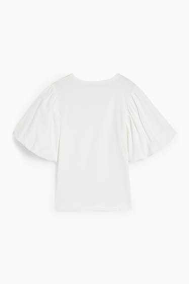 Femmes - T-shirt - blanc crème