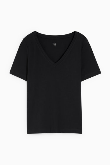 Damen - Basic-T-Shirt - schwarz