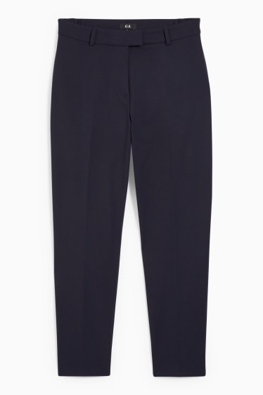 Dona - Pantalons formals - mid waist - slim fit - Mix & Match - blau fosc