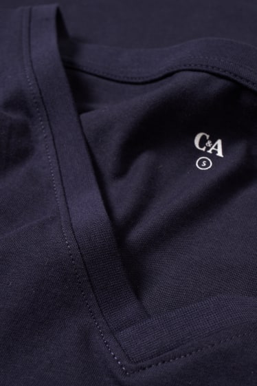 Dames - Basic T-shirt - donkerblauw