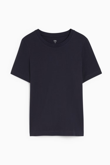 Femei - Tricou basic - albastru închis
