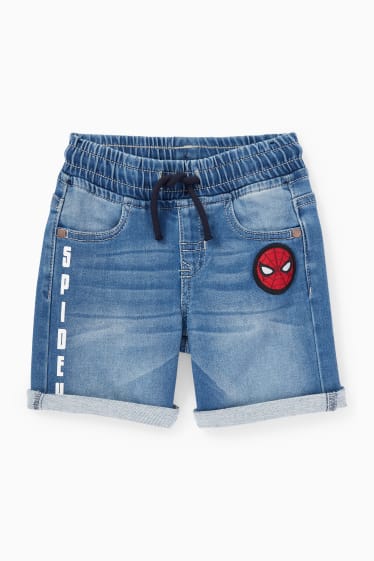 Children - Spider-Man - denim Bermuda shorts - denim-light blue