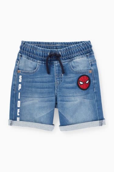 Enfants garçons - Spider-Man - bermuda en jean - jean bleu clair
