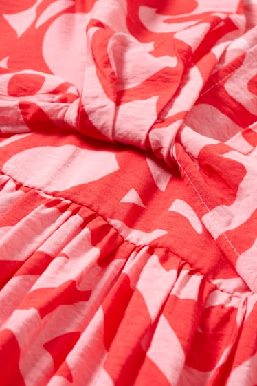 Dámské - Šaty fit & flare - se vzorem - růžová