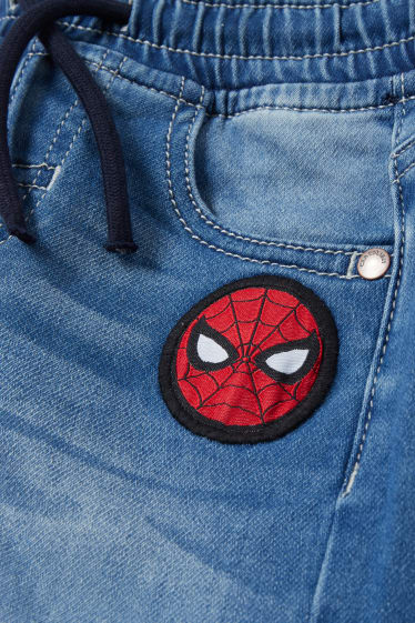 Children - Spider-Man - denim Bermuda shorts - denim-light blue