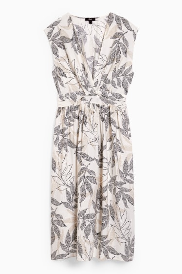 Dona - CLOCKHOUSE - vestit fit & flare - estampat - beix clar