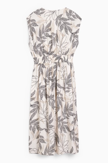 Dona - CLOCKHOUSE - vestit fit & flare - estampat - beix clar