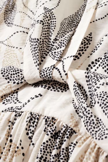 Dona - CLOCKHOUSE - vestit fit & flare - estampat - beix clar