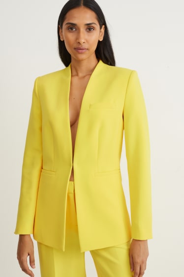 Women - Blazer - slim fit - yellow