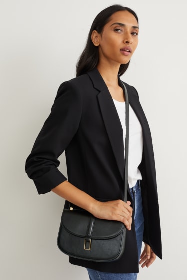 Women - Shoulder bag - faux leather - black