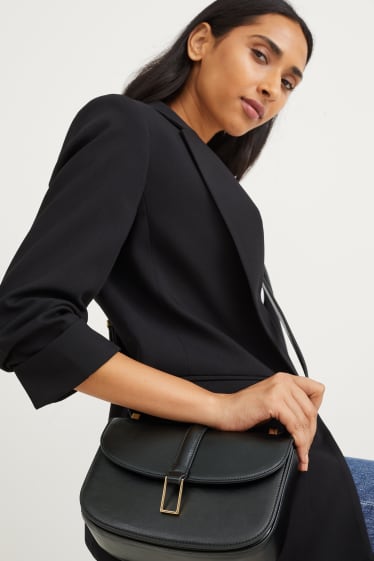 Women - Shoulder bag - faux leather - black
