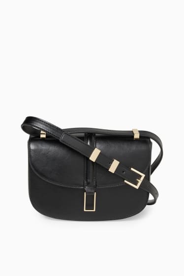 Women - Shoulder bag - faux leather - black