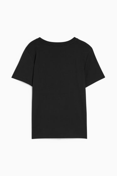 Donna - T-shirt con catenella applicata - nero