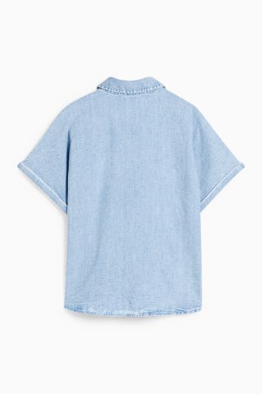Damen - Jeansbluse - helljeansblau