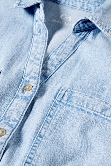 Damen - Jeansbluse - helljeansblau