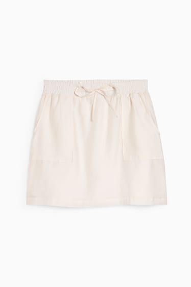 Femmes - Mini-jupe - beige