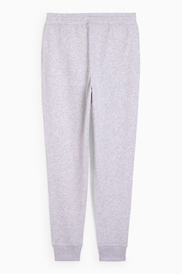 Dames - Basic joggingbroek - licht grijs-mix