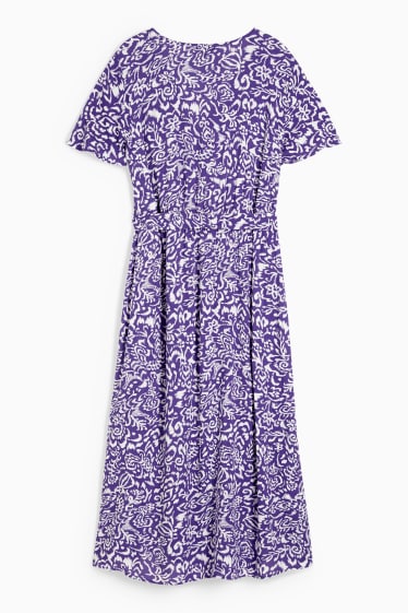 Femmes - Robe portefeuille - à motif - violet